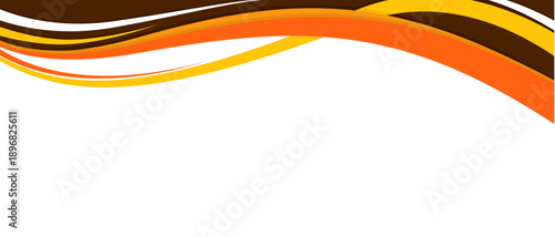 Vibrant Abstract Wave Design With Orange, Yellow, and Brown Curves For Modern Backgrounds And Banners.vector illustration eps10