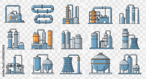 Collection of Industrial Factory Buildings and Structures.
