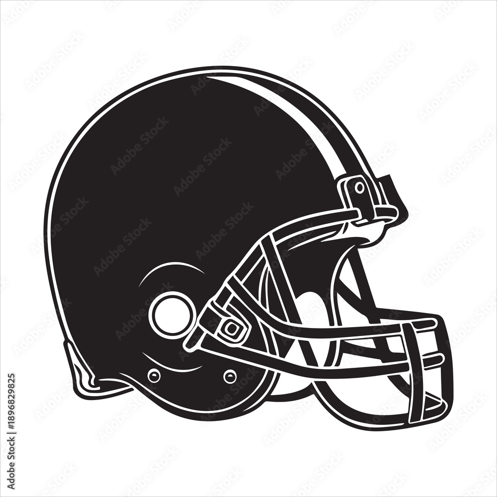 Fototapeta premium american football helmet silhouette 