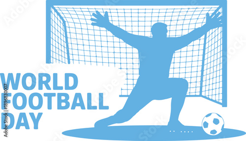 World Football Day Goalkeeper Action Illustration  Save, Dive, and Athletic Motion