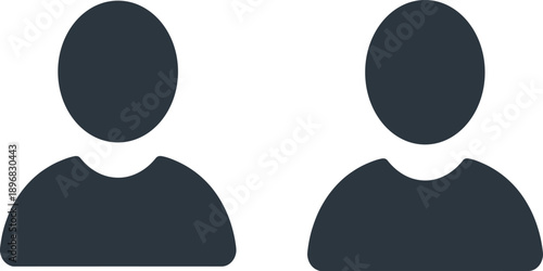 User Profile Placeholder Icon Set with Anonymous Person Silhouette Avatars for Login, Account, UI, UX, and Web Interface Design