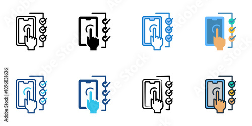 UX UI Design icons set multiple style collection. Editable stroke 
