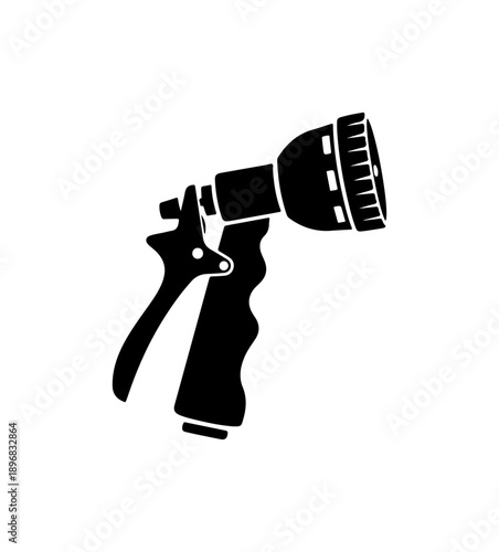 Modern Spray Gun Silhouette Vector Illustration