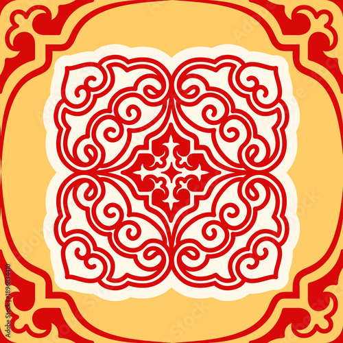 Modernized Chinese patterns, ancient Chinese patterns, fabric patterns, tile patterns.