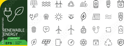 Renew energy eps logo with green and yellow elements simple design