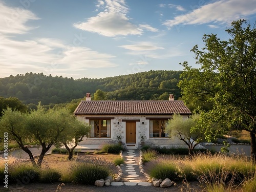 Charming stone cottage amid lush greenery, a serene escape to nature