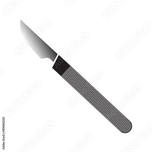 a medical scalpel icon, a small and extremely sharp bladed instrument used for surgery and anatomical dissection