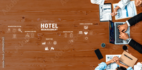 Photos Comprehensive Overview of Hotel Management Systems Featuring Reservation, Distribution Hub, Admin, Accounting, Sales, and Billing Components Quark