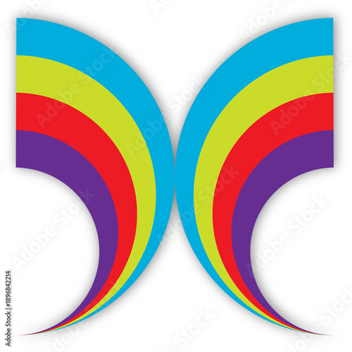 Abstract background with rainbow with light shadow .