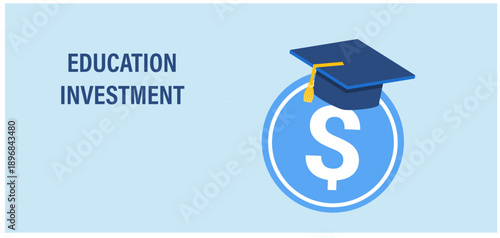 investing money in education and knowledge. Education finance vector illustration