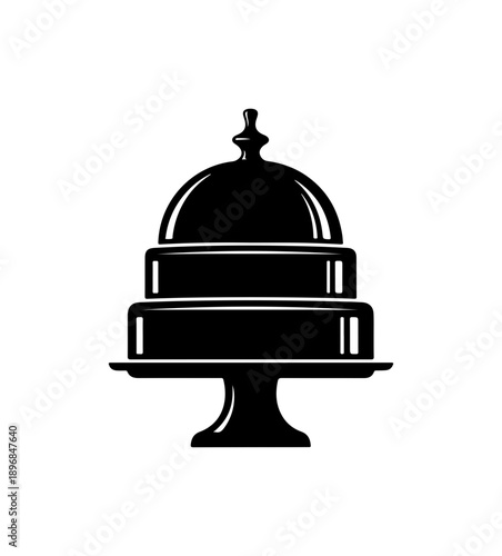 Minimalist Bell Tower Silhouette Vector Art