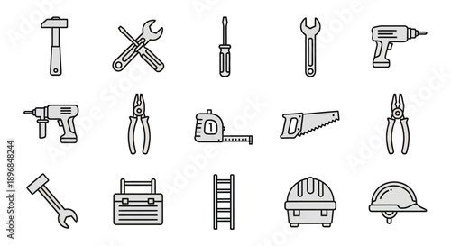 Collection of Various Tools and Equipment Icons 3.
