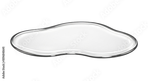 Wallpaper Mural Clear Water Puddle Isolated on White Background Torontodigital.ca