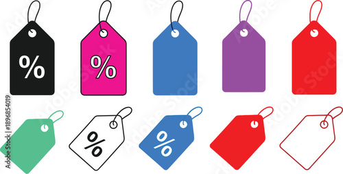 set of price tags