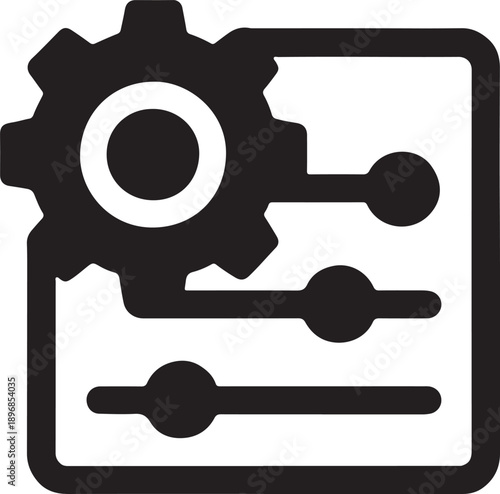 Preferences panel icon vector in EPS format, perfect for UI, settings, software, apps, and web design.