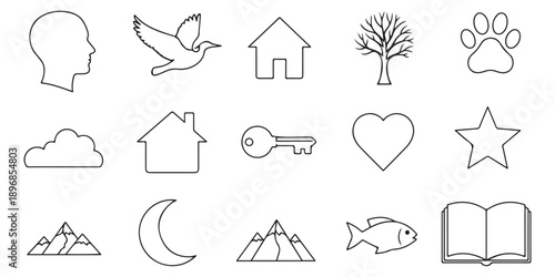 set of vector icons for design