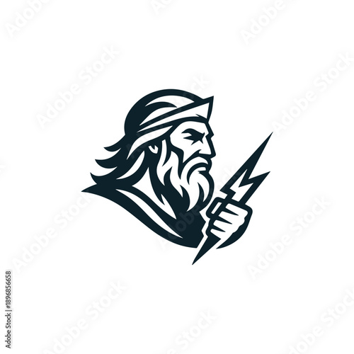 Zeus God of Thunder Logo
