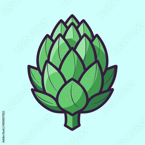 vector illustration of a artichoke