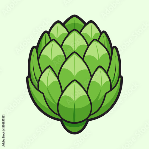 vector illustration of a artichoke