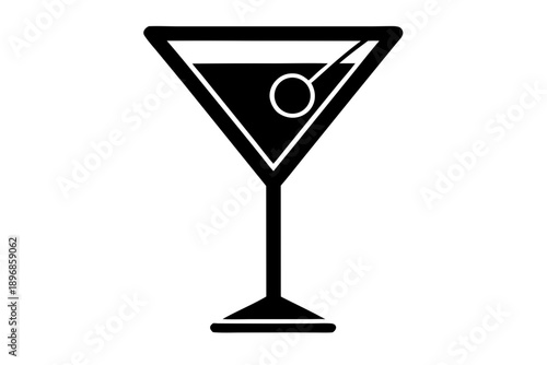 Martini icon vector, Espresso martini vector illustration, Martini glasses symbol.