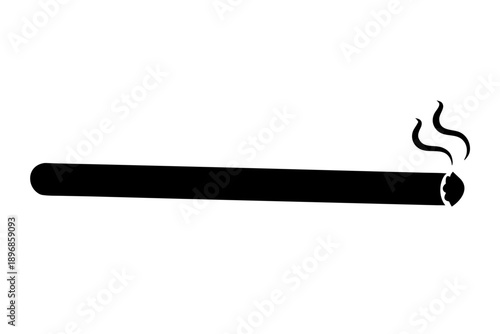 smoking a cigarette isolated on white, smoking  icon vector