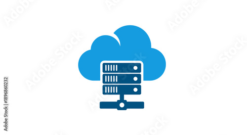 Cloud Server Computer Network System Icon.
