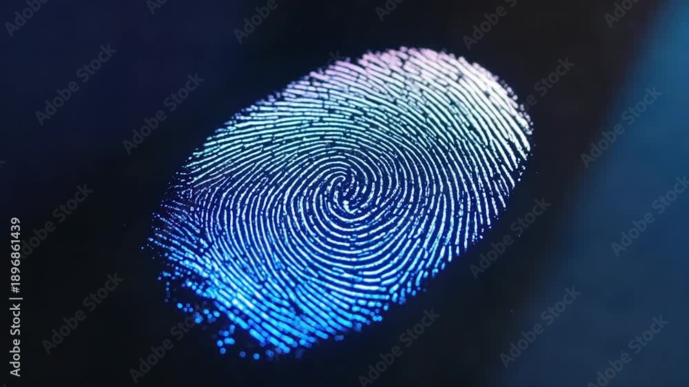 custom made wallpaper toronto digitalIlluminated fingerprint swirls on a dark background, showcasing individual identity