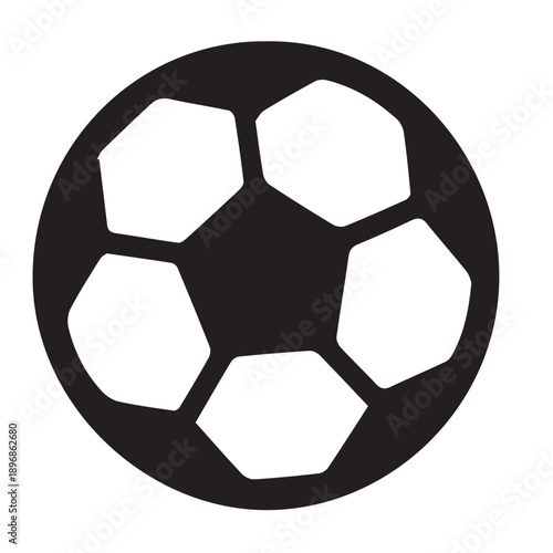 vector silhouette of soccer isolated on white background