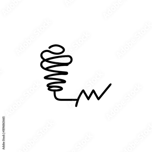 Outline Pictogram of a Surprise Spring Popping Out for Fun Pranks Vector illustration