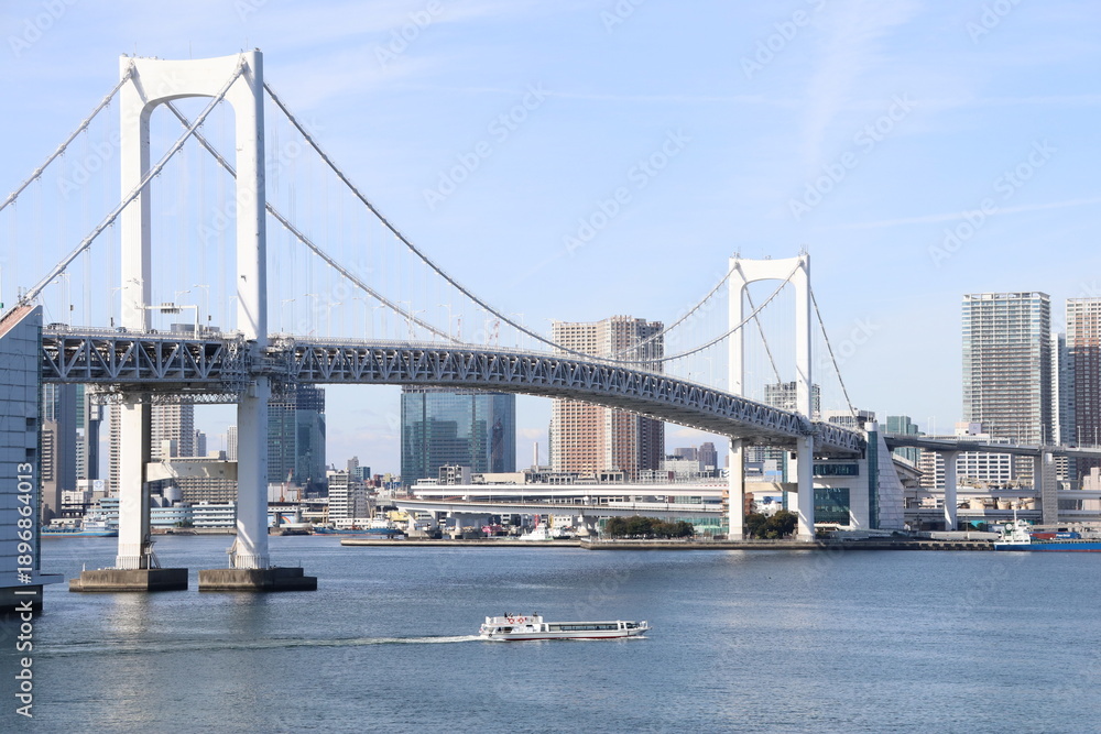 Obraz premium 東京ウオーターフロント。レインボーブリッジ。