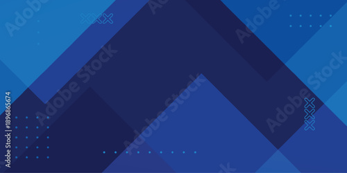 Abstract dark Blue gradient triangle geometric copy space business background
