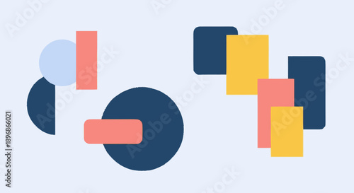 Colorful Geometric Shapes in Abstract Design.