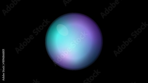 Blue and purple gradient pulsing orb on black background. Abstract glowing sphere with soft neon light and white core. Futuristic cinematic energy bubble fhd.