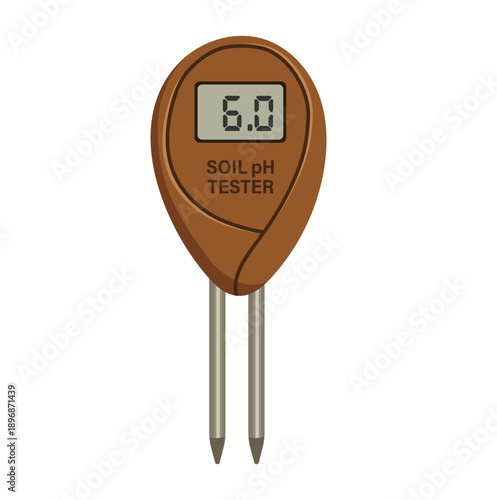 Soil pH Tester Tool Illustration Isolated on White Background