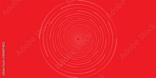 Collection of red concentric circles. Collection of radial sound wave or sonar rings. Pack of radar icon symbols, targets, dashed lines, halftones.