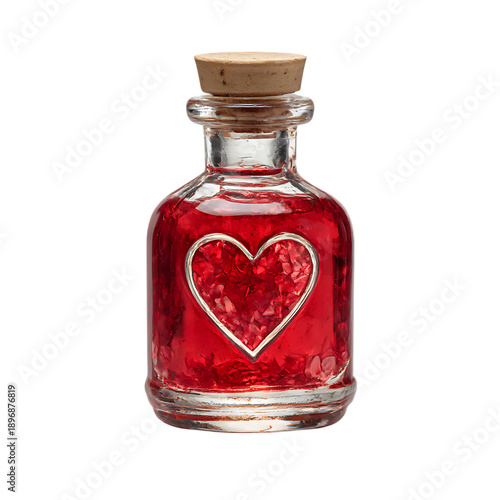 philtre Glass bottle with love potion