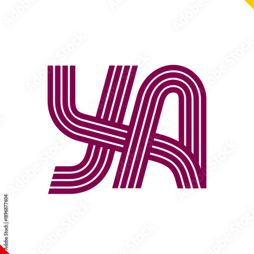 Parallel line monogram initial logo, combination of letter Y and OOO. Idea and inspiration for branding, company and corporation name abbreviation. personal and commercial purpose.