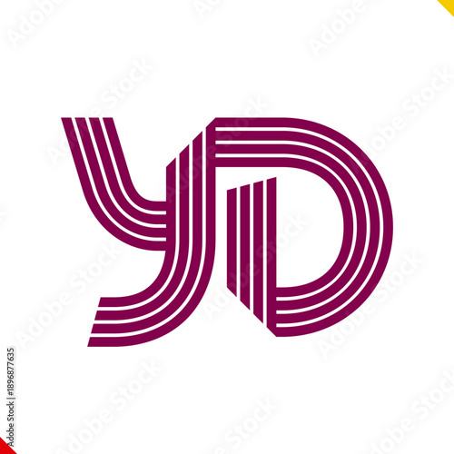 Parallel line monogram initial logo, combination of letter Y and OOO. Idea and inspiration for branding, company and corporation name abbreviation. personal and commercial purpose.