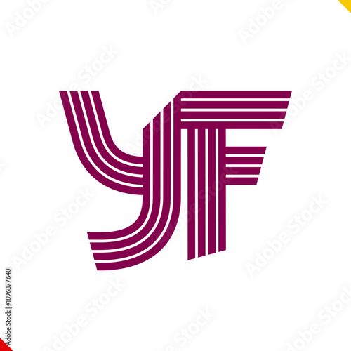 Parallel line monogram initial logo, combination of letter Y and OOO. Idea and inspiration for branding, company and corporation name abbreviation. personal and commercial purpose.