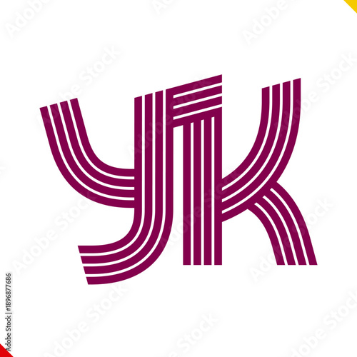 Parallel line monogram initial logo, combination of letter Y and OOO. Idea and inspiration for branding, company and corporation name abbreviation. personal and commercial purpose.