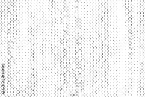 Digital binary matrix with cascading code numbers creates abstract technology background. Perfect for data science, programming, and modern software design concepts. Vector