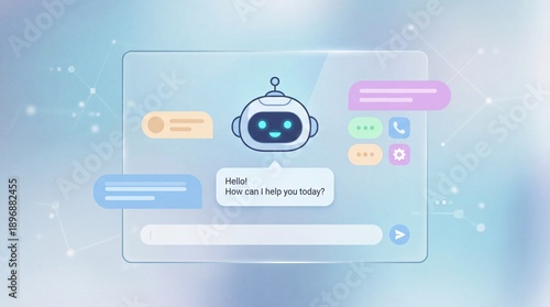 Wallpaper Mural Digital Chatbot Interface: A sleek and modern interface showcases a friendly chatbot, ready to assist with a range of digital interactions. Torontodigital.ca