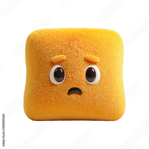 pillows emoji front view without shadow 3d render png 