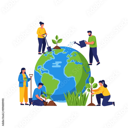 People Planting Trees Around the Globe for Environmental Protection and Sustainability