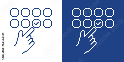 Choice Blue And White Icon Style Collection