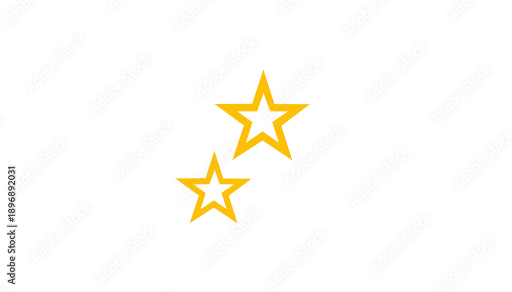 Obraz premium A yellow star is placed on a transparent background.