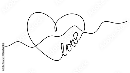 Continuous line drawing of heart love. Single one line art of valentine. Hearts continuous one line drawing of friendship and love concept. Continuous one line drawing hearts symbol embracing vector