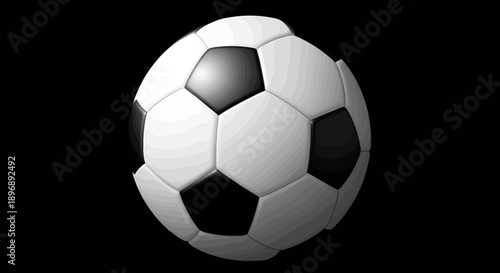 Classic football featuring textured black and white panels against a dramatic dark backdrop