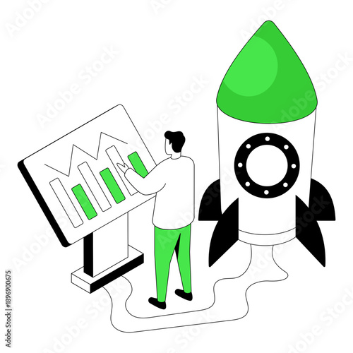 An eye catching design illustration of project startup 