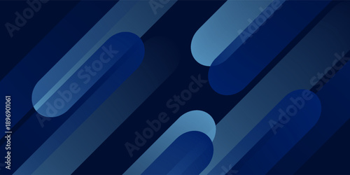 abstract blue liquid gradient color with rounded shape geometric decoration background. eps10 vector